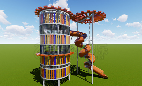 能量补给站高塔无动力游乐场单品游乐设备定制